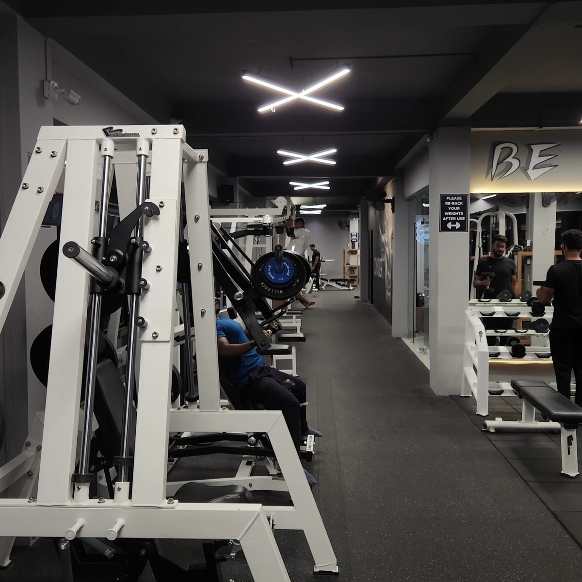 The main training floor at Muscle Mansion Gym
